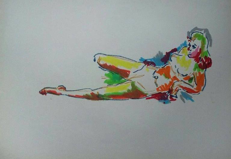 Juul Neumann: Pastel op papier, zonder titel kopen? Bied vanaf 1!