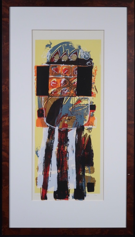 Pieter Vermeulen: Zeefdruk, Huisje - Ingelijst kopen? Bied vanaf 40!