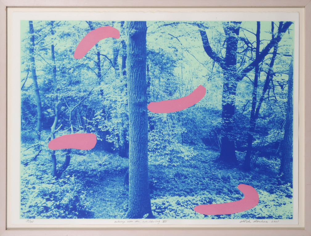 Dick Donker: Zeefdruk, Ontwerp voor een schildering VII - Ingelijst kopen? Bied vanaf 20!