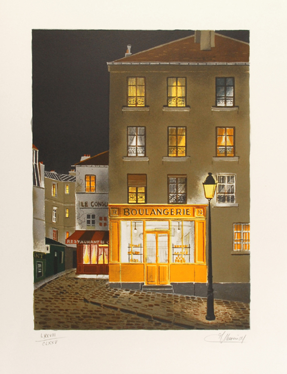 Jean Luc LECOINDRE. -Boulangerie- Prachtig werk. Handgesigneerd/Genummerd. 2014 kopen? Bied vanaf 67!