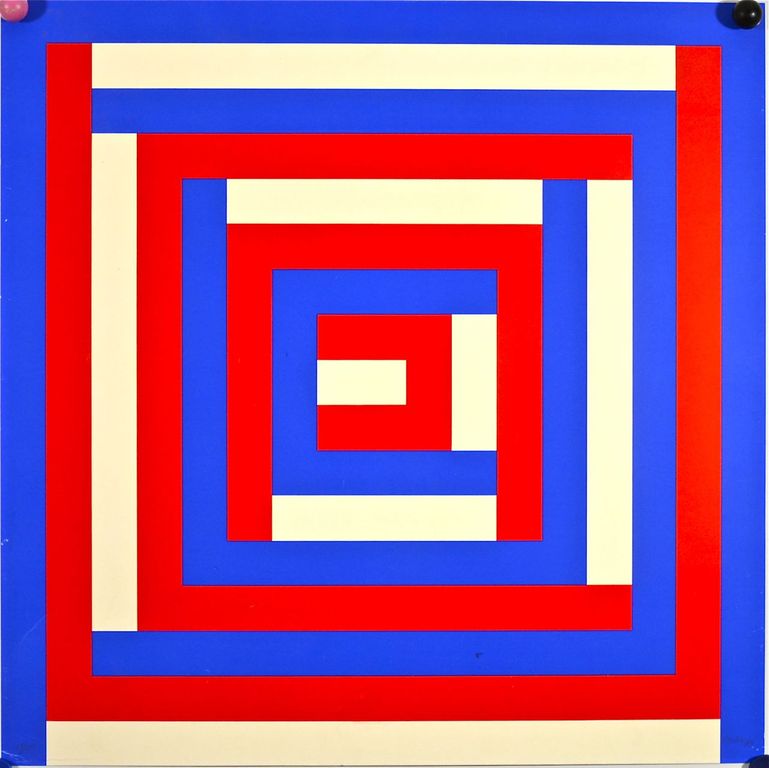 Bob Bonies: Zeefdruk. Abstracte compositie verkocht voor € 40!