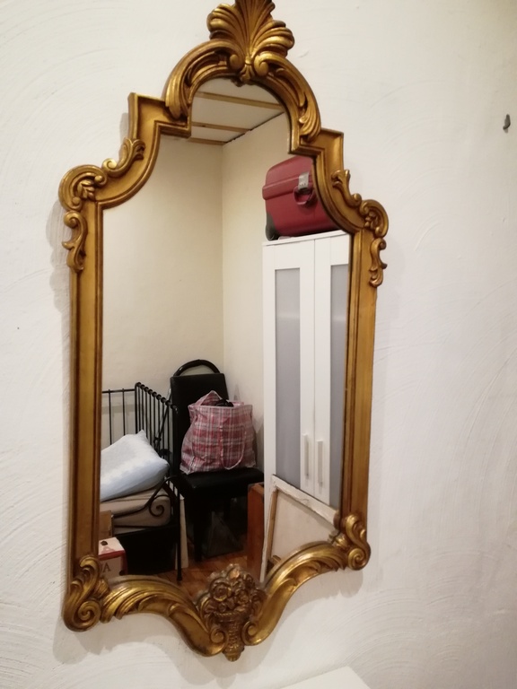 prachtige gesculpteerde en gebronzeerde spiegel - periode 1960 kopen? Bied vanaf 50!