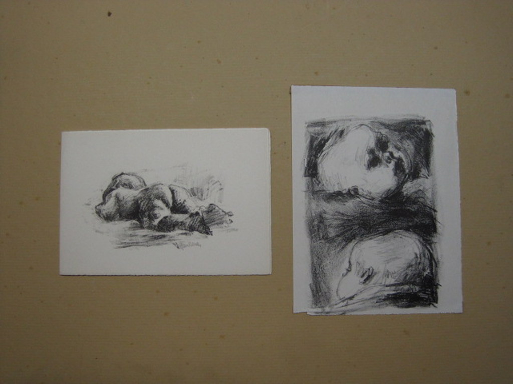 Gesigneerde litho (geboortekaartje Martine Stigter) vn Kees Buurman (1933-1997)  kopen? Bied vanaf 1!