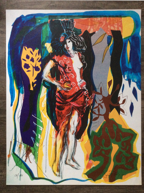 Laatste keer! José Pirès, Carmen II, zeefdruk, hand gesigneerd kopen? Bied vanaf 59!