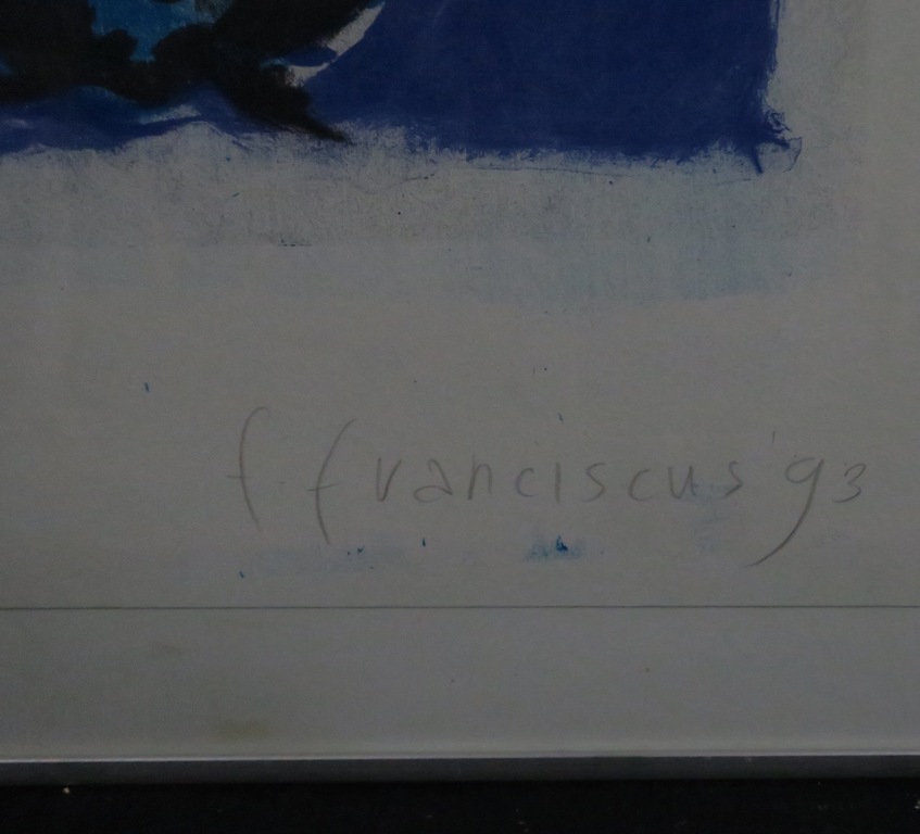 Frans Franciscus: Zeefdruk, Two bitches making out - Ingelijst kopen? Bied vanaf 50!