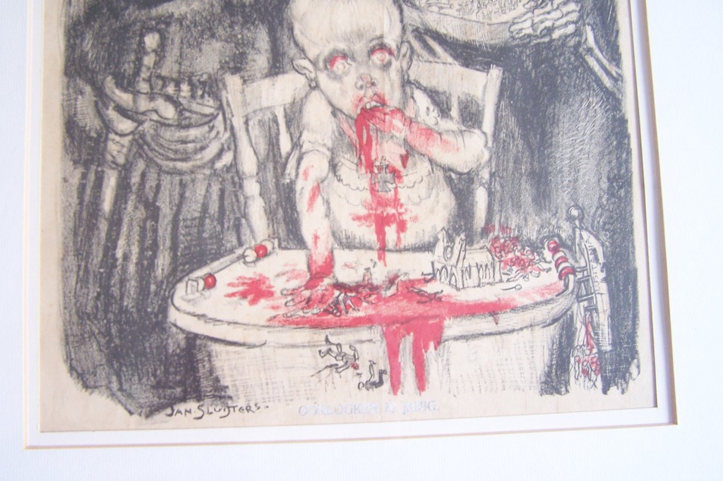 JAN SLUIJTERS  -  Litho   'Oorlogken is jarig' kopen? Bied vanaf 30!