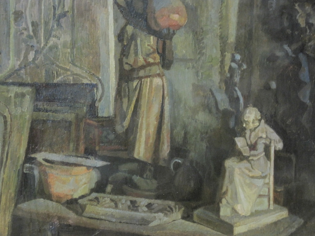 Jac.Redelaar 1871-1951 olieverf "Stilleven met oosterse sculptuur" 1940 kopen? Bied vanaf 1!