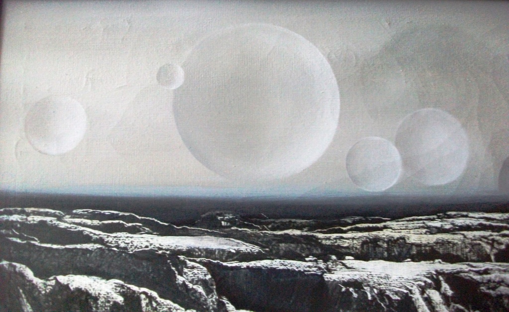 Planet - olieverf op doek kopen? Bied vanaf 50!