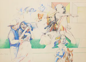 Eric Dordregter - Potloodtekening, Deze pleisters plakken niet aan de wond kopen? Bied vanaf 1!