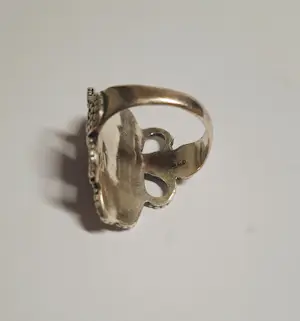 Nieuwe zilveren ring met ovale turkoois kopen? Bied vanaf 65!