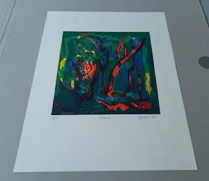 Gabriele Sperlich - Anbruch 2021 Holzschnitt Linolschnitt Irisdruck Auflage nur 50 Exemplare kopen? Bied vanaf 70!