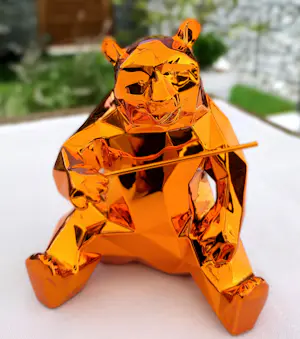 Richard Orlinski - PANDA SPIRIT (ORANGE EDITION) kopen? Bied vanaf 250!