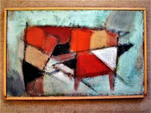 Niet of onleesbaar gesigneerd - Intrigerende Abstract -Expressionistische gemengde techniek - vage monogram verkocht voor € 10!