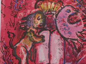 Marc Chagall - De Leeuw van Juda en de Tafelen van de Wet, Originele Lithografie, 1962 kopen? Bied vanaf 150!
