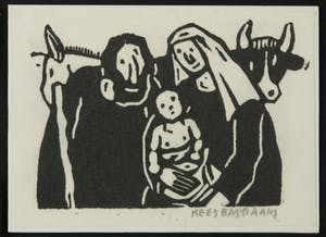 Kees Bastiaans - Lot van zeven linoleumsnedes, Voorstellingen in thema Kerst kopen? Bied vanaf 100!