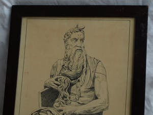 Niet of onleesbaar gesigneerd - Pentekening , “Spotprent” – gesigneerd en ingelijst kopen? Bied vanaf 10!