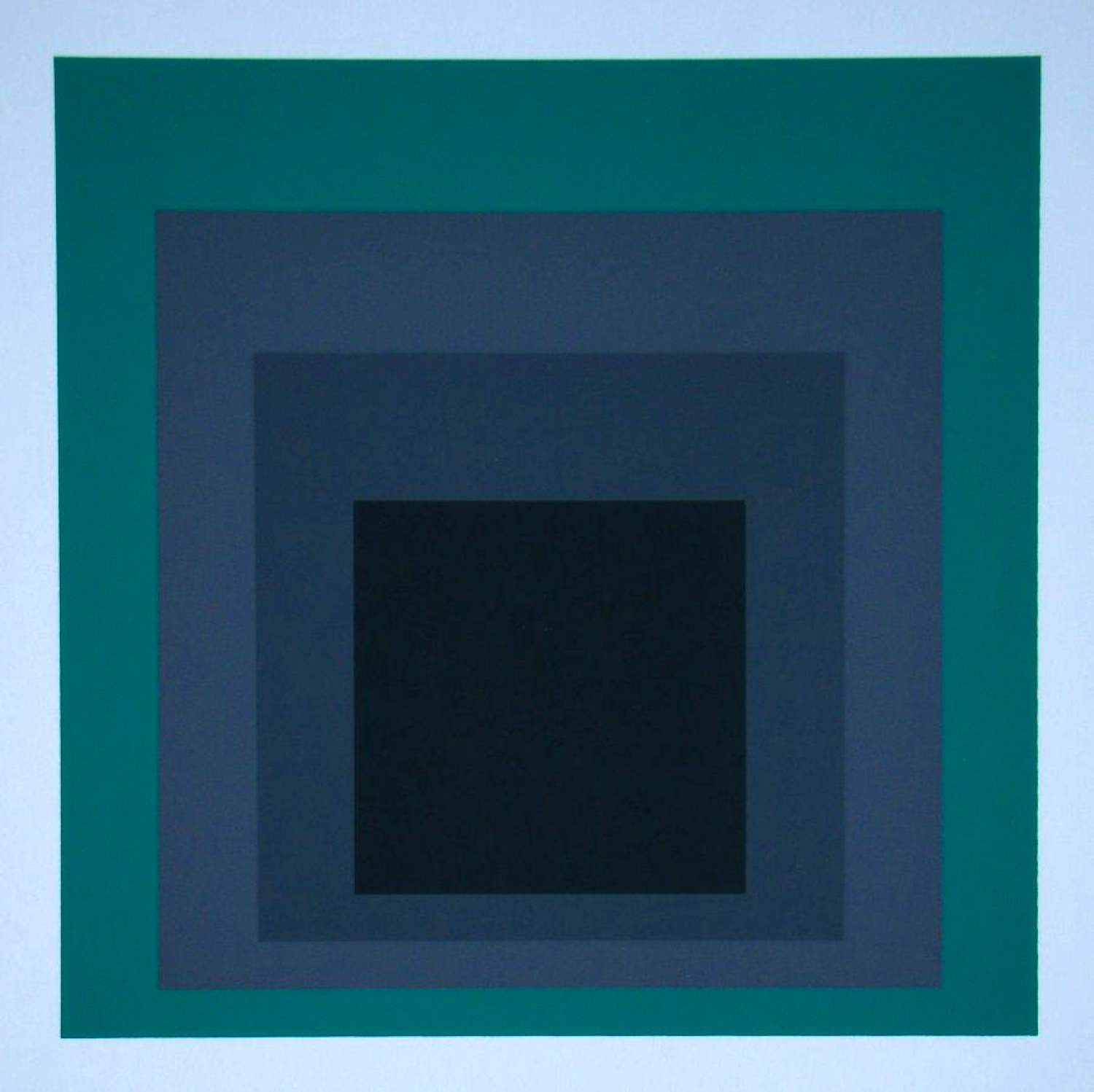 Josef Albers - Hommage aan het Plein - Grisaille en Patina - Zeefdruk - 1971 verkocht voor € 100!