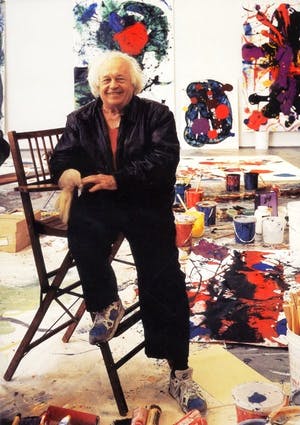 Sam Francis - Abstracte compositie, zeefdruk (prachtig ingelijst, groot) kopen? Bied vanaf 2750!