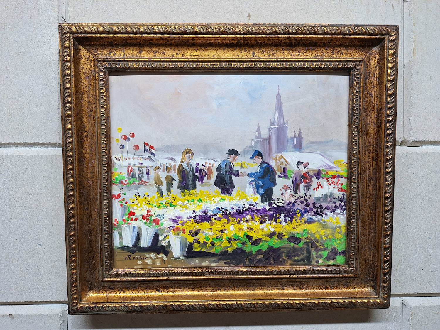 Henk Poeder - Personen op een Bloemenmarkt kopen? Bied vanaf 90!