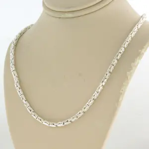 Zilveren koningsschakel collier – 60 cm lang - 20.1 gram kopen? Bied vanaf 160!