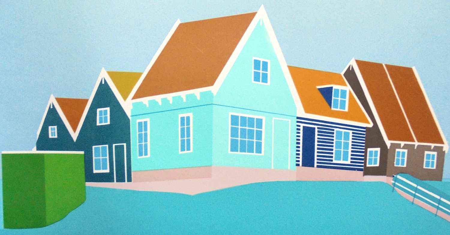 Jurjen Fontein - Huizen op het "Eiland" Marken.Prachtig van kleur! kopen? Bied vanaf 75!