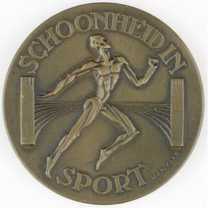 Jaap Kaas - Bronzen penning: Schoonheid in Sport | Olympische Spelen Amsterdam 1928, 1927 kopen? Bied vanaf 60!
