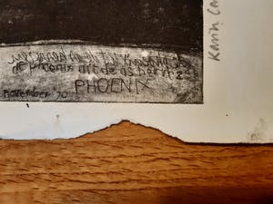Karin Campfens - Ets: Vrouw en Phoenix kopen? Bied vanaf 20!
