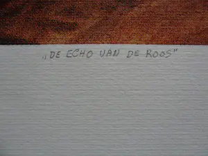 Paul Basart - Zeefdruk, titel, " Echo van de roos ". kopen? Bied vanaf 35!