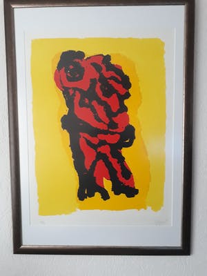 Karel Appel - personage rouge et jaune kopen? Bied vanaf 750!