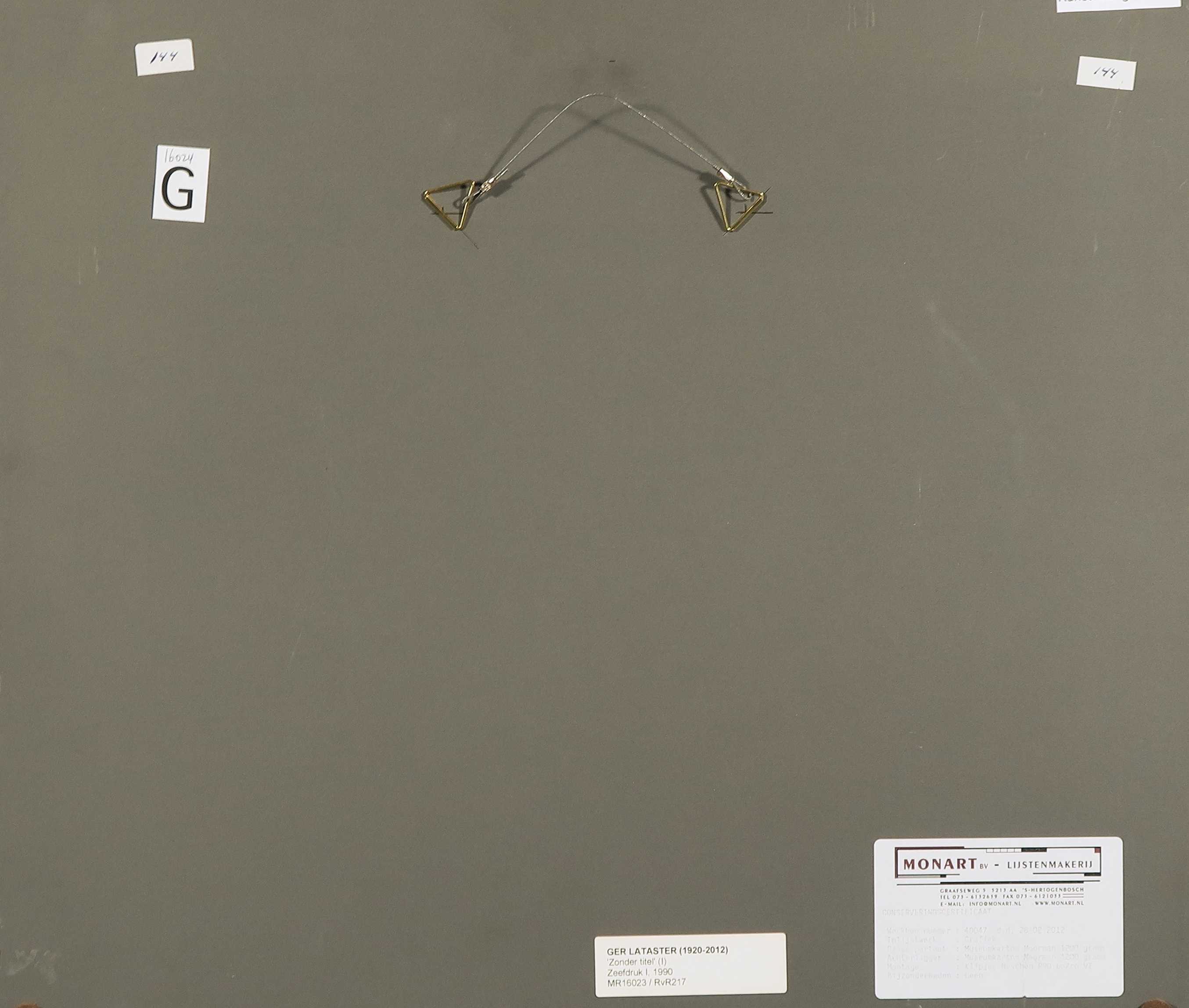 Ger Lataster - Zeefdruk, Zonder titel I - Ingelijst kopen? Bied vanaf 140!