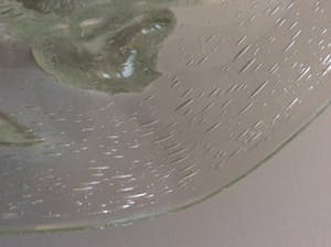 Barovier & Toso - gewelfde glazen schaal met luchtbellen - hoge voet kopen? Bied vanaf 50!