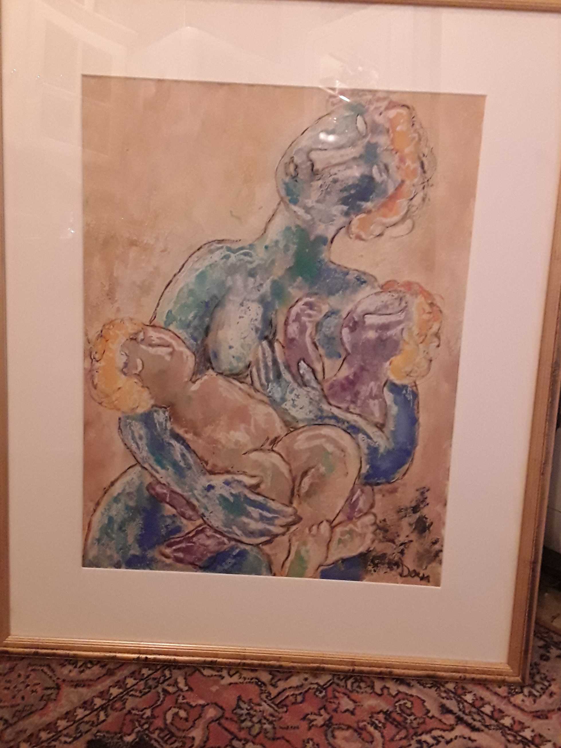 Jacobus Doeser - Gouache,gesigneerd,ingelijst verkocht voor € 75!