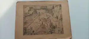 Alfred Kubin - Stadsgezicht met aanvallende slangen verkauft für € 80!