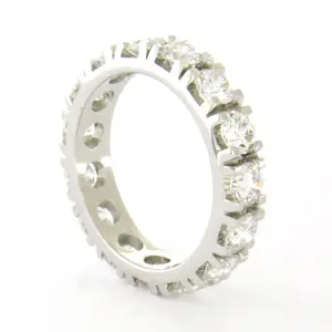 18k gouden eternity ring met briljant geslepen diamant tot. 3.50ct – F/G – VS/SI kopen? Bied vanaf 4600!