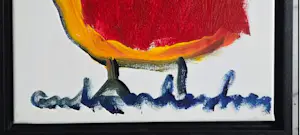 Anton Heyboer - Kip in rood en geel kopen? Bied vanaf 350!