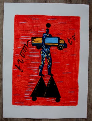 Hans Wap - Zeefdruk: "From-To" - 1995 kopen? Bied vanaf 49!