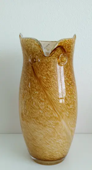 AcheterNiet of onleesbaar gesigneerd - Grote vaas in de vorm van een uil, handgemaakt? Enchérissez de 1!