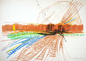 Kees van Bohemen - Litho, Station verkocht voor € 1!