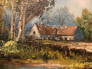 Henner Knauf - Doorkijkje met huis in bos. kopen? Bied vanaf 15!