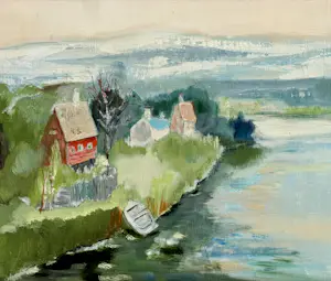 Buy Marie Louise Ogier - Mitternacht in Norwegen - Öl auf Leinwand um 1960? Bid from 200!