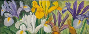 Alberta Johanna Meijer-Smetz - fijn stilleven met irissen kopen? Bied vanaf 45!