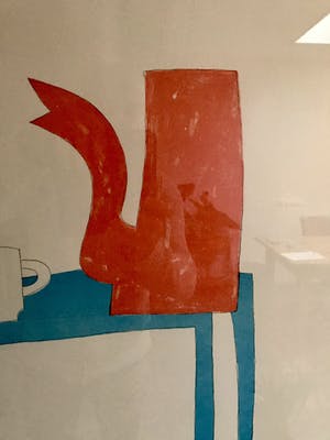 Klaas Gubbels - Rode kan, witte kop en blauwe tafel kopen? Bied vanaf 450!