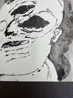 Lucebert - ' Blindeman' - mooie en originele inkttekening uit 1962 in goede staat kopen? Bied vanaf 400!