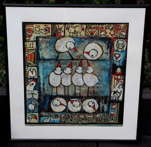 Hans Innemee - Gemengde techniek op papier (origineel werk): Three square floors - 1997 kopen? Bied vanaf 999!