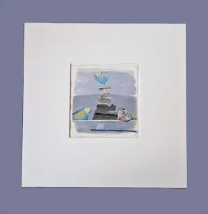 Jan Kuiper - Galerie Petit - gemengde techniek (oa collage) "rokende puinhopen" - gesigneerd kaufen? Bieten Sie von 48!