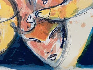 Anton Vrede - kleurenzeefdruk | Cherokee-Louise | 1991 kopen? Bied vanaf 60!