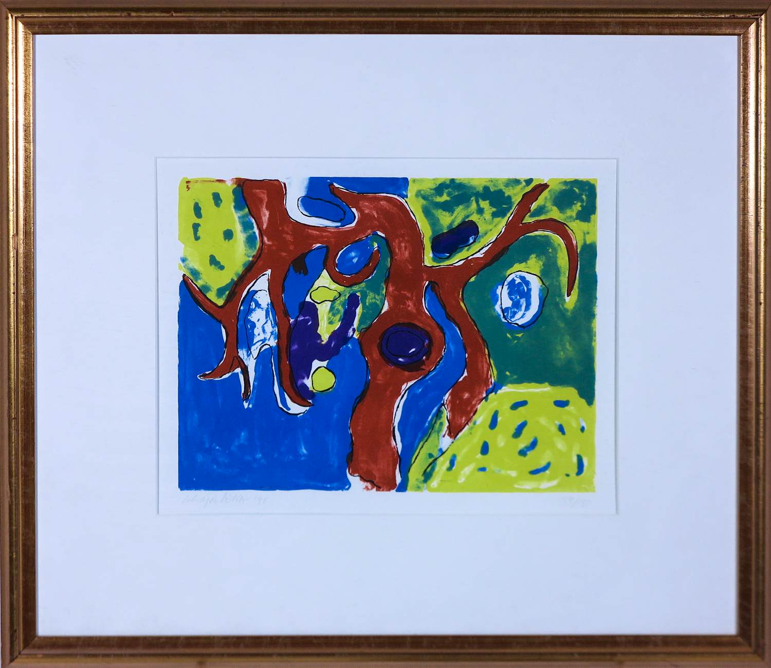 Gerard Schaperkotter - Zeefdruk, Z.T - Ingelijst verkocht voor € 40!