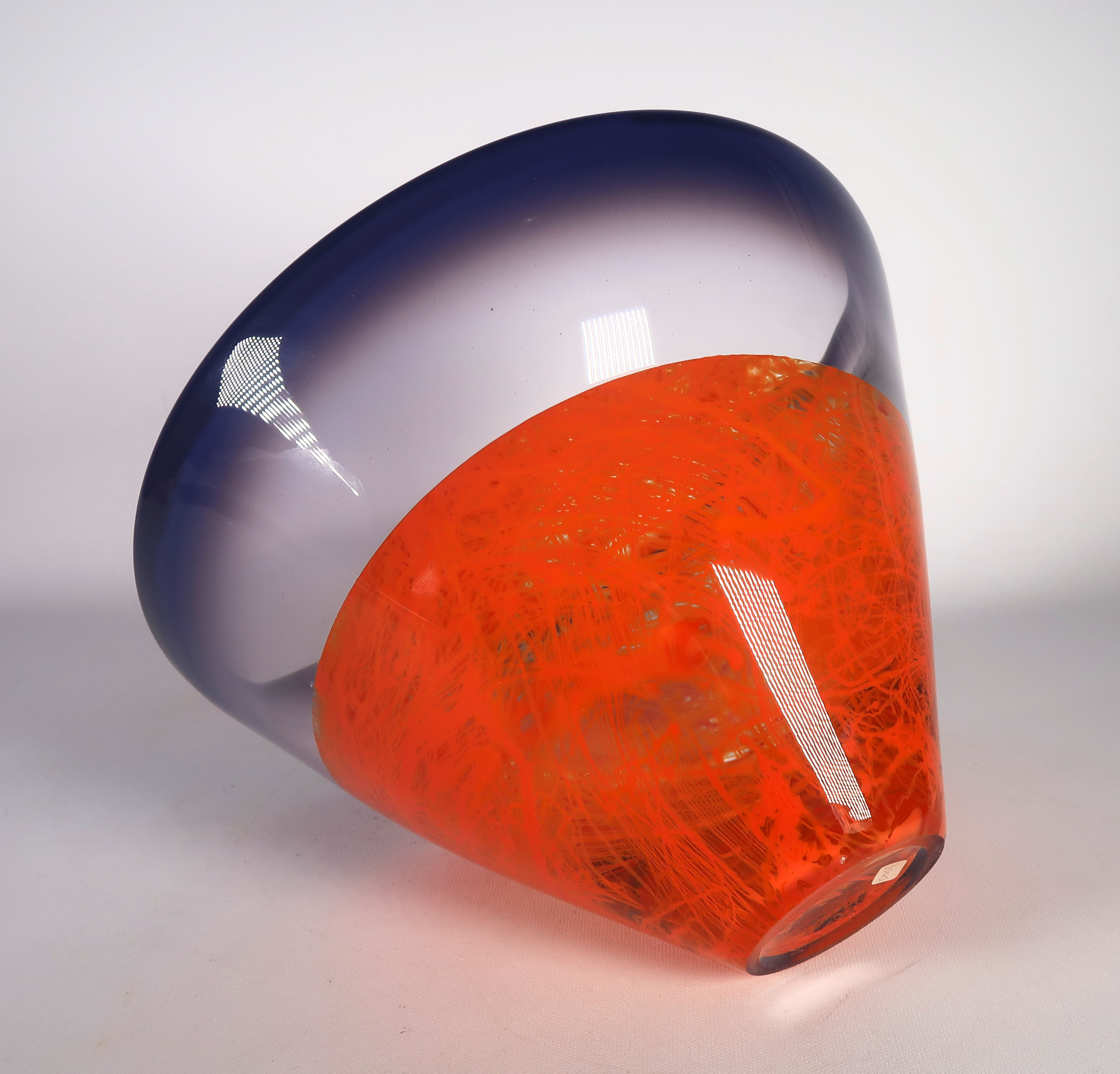Willem Heesen - Glas, unica paars en oranje schaal kopen? Bied vanaf 300!