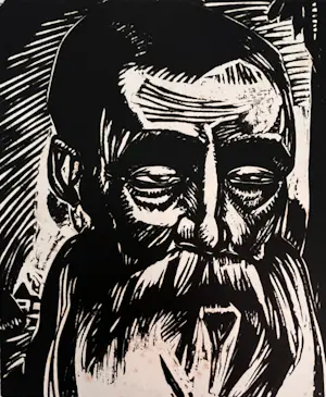 AcheterJan Frans Cantre - Gesigneerde originele linosnede - 1932 - "Herderskop"? Enchérissez de 65!