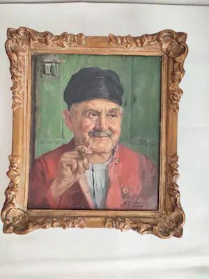 Jan Laenen - Pendant van 2 genreportretten kopen? Bied vanaf 240!